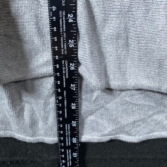 Michael Kors Womens Sweater Gray Long Sleeve High Low Nylon Blend XL - Picture 7 of 11